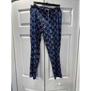 Mud Pie Harlow Pant Navy With White Nautical Design Medium  8-10 Beach Boat Pant